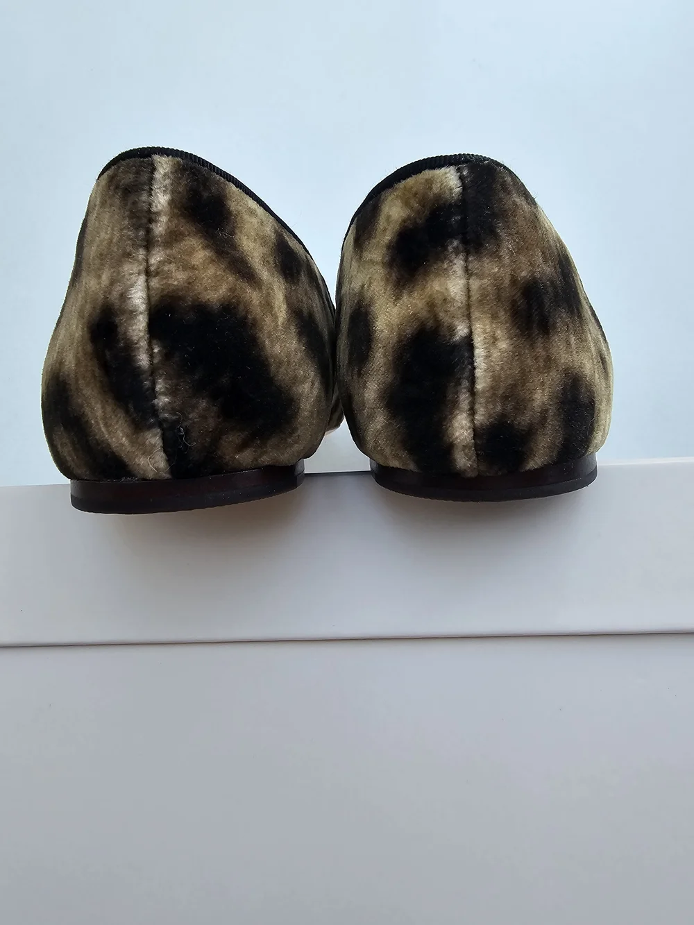 Loeffler Randall Ginger Leopard Velvet Mary Jane Flats